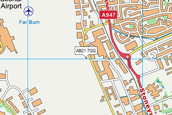 AB21 7GQ map - OS VectorMap District (Ordnance Survey) AB21 7GQ map - OS VectorMap District (Ordnance Survey)