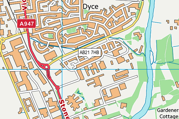 AB21 7HB map - OS VectorMap District (Ordnance Survey) AB21 7HB map - OS VectorMap District (Ordnance Survey)