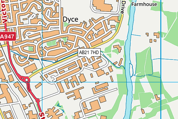 AB21 7HD map - OS VectorMap District (Ordnance Survey) AB21 7HD map - OS VectorMap District (Ordnance Survey)