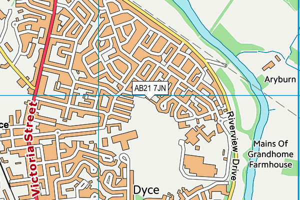 AB21 7JN map - OS VectorMap District (Ordnance Survey) AB21 7JN map - OS VectorMap District (Ordnance Survey)
