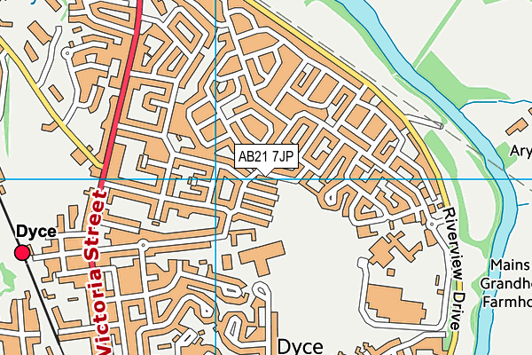 AB21 7JP map - OS VectorMap District (Ordnance Survey) AB21 7JP map - OS VectorMap District (Ordnance Survey)
