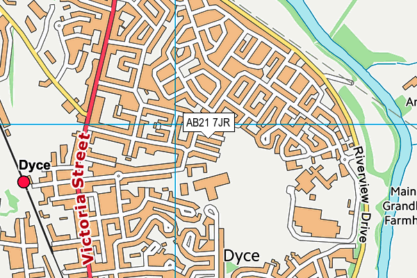 AB21 7JR map - OS VectorMap District (Ordnance Survey) AB21 7JR map - OS VectorMap District (Ordnance Survey)