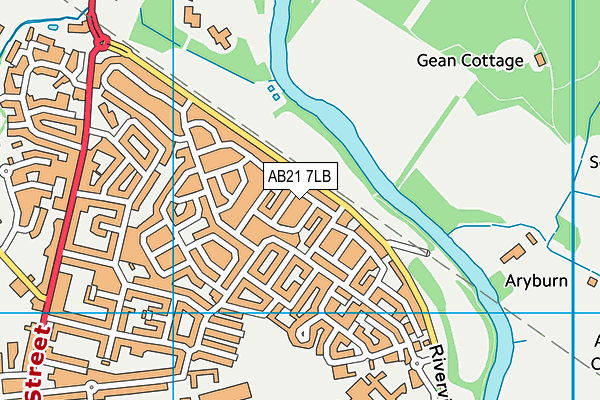 AB21 7LB map - OS VectorMap District (Ordnance Survey) AB21 7LB map - OS VectorMap District (Ordnance Survey)