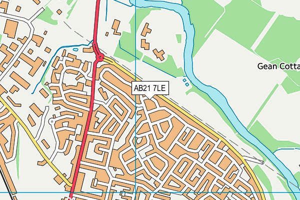 AB21 7LE map - OS VectorMap District (Ordnance Survey) AB21 7LE map - OS VectorMap District (Ordnance Survey)