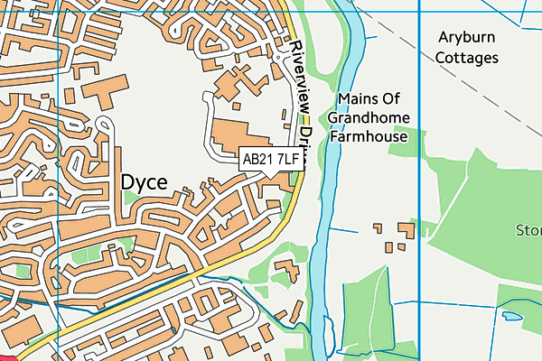 AB21 7LF map - OS VectorMap District (Ordnance Survey) AB21 7LF map - OS VectorMap District (Ordnance Survey)