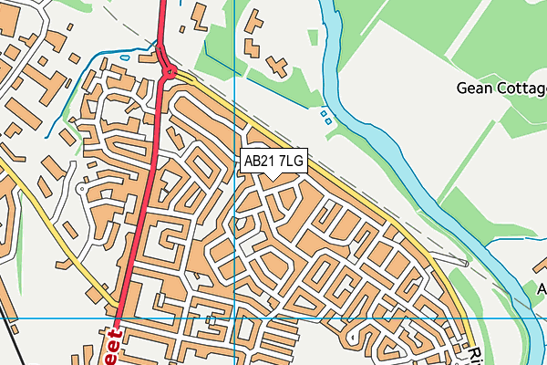 AB21 7LG map - OS VectorMap District (Ordnance Survey) AB21 7LG map - OS VectorMap District (Ordnance Survey)