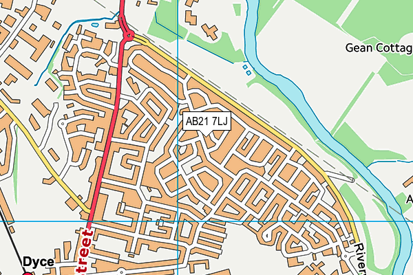 AB21 7LJ map - OS VectorMap District (Ordnance Survey) AB21 7LJ map - OS VectorMap District (Ordnance Survey)