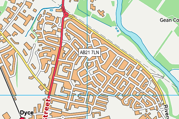 AB21 7LN map - OS VectorMap District (Ordnance Survey) AB21 7LN map - OS VectorMap District (Ordnance Survey)