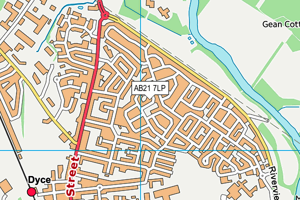 AB21 7LP map - OS VectorMap District (Ordnance Survey) AB21 7LP map - OS VectorMap District (Ordnance Survey)