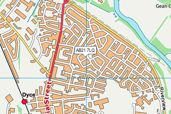 AB21 7LQ map - OS VectorMap District (Ordnance Survey) AB21 7LQ map - OS VectorMap District (Ordnance Survey)