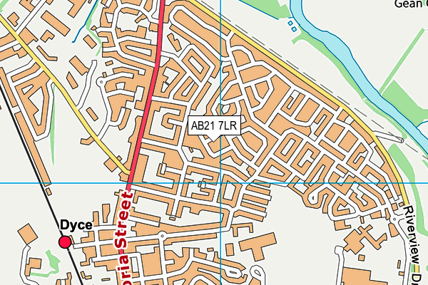 AB21 7LR map - OS VectorMap District (Ordnance Survey) AB21 7LR map - OS VectorMap District (Ordnance Survey)