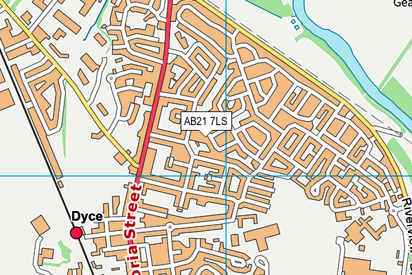 AB21 7LS map - OS VectorMap District (Ordnance Survey) AB21 7LS map - OS VectorMap District (Ordnance Survey)
