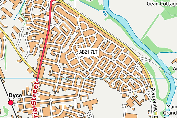 AB21 7LT map - OS VectorMap District (Ordnance Survey) AB21 7LT map - OS VectorMap District (Ordnance Survey)