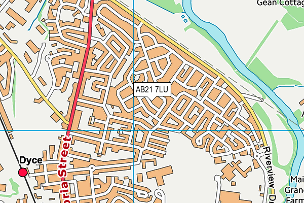 AB21 7LU map - OS VectorMap District (Ordnance Survey) AB21 7LU map - OS VectorMap District (Ordnance Survey)