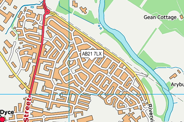AB21 7LX map - OS VectorMap District (Ordnance Survey) AB21 7LX map - OS VectorMap District (Ordnance Survey)