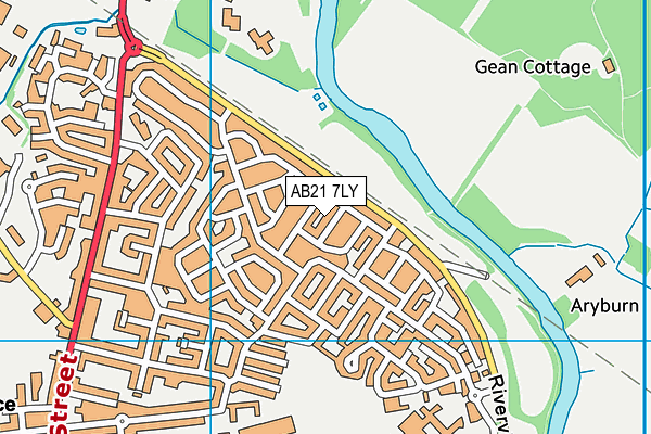 AB21 7LY map - OS VectorMap District (Ordnance Survey) AB21 7LY map - OS VectorMap District (Ordnance Survey)