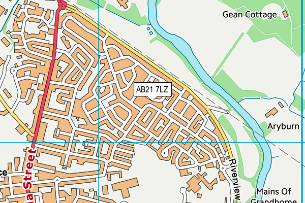 AB21 7LZ map - OS VectorMap District (Ordnance Survey) AB21 7LZ map - OS VectorMap District (Ordnance Survey)
