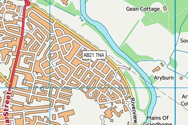 AB21 7NA map - OS VectorMap District (Ordnance Survey) AB21 7NA map - OS VectorMap District (Ordnance Survey)