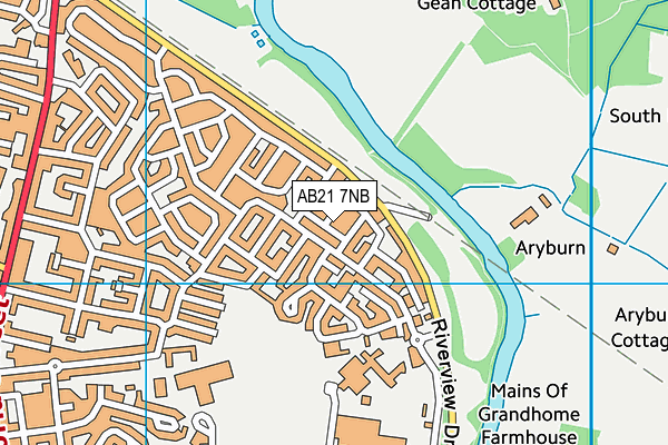 AB21 7NB map - OS VectorMap District (Ordnance Survey) AB21 7NB map - OS VectorMap District (Ordnance Survey)