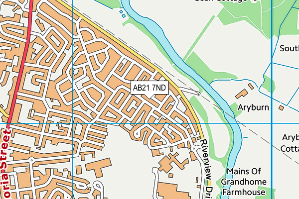 AB21 7ND map - OS VectorMap District (Ordnance Survey) AB21 7ND map - OS VectorMap District (Ordnance Survey)
