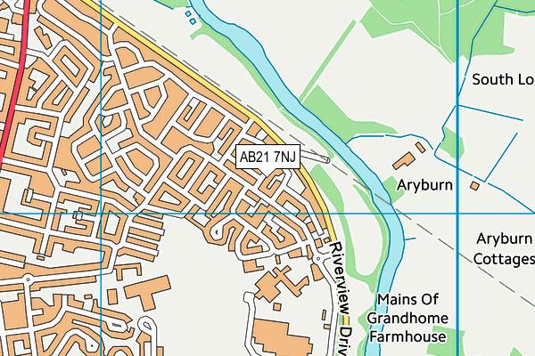AB21 7NJ map - OS VectorMap District (Ordnance Survey) AB21 7NJ map - OS VectorMap District (Ordnance Survey)