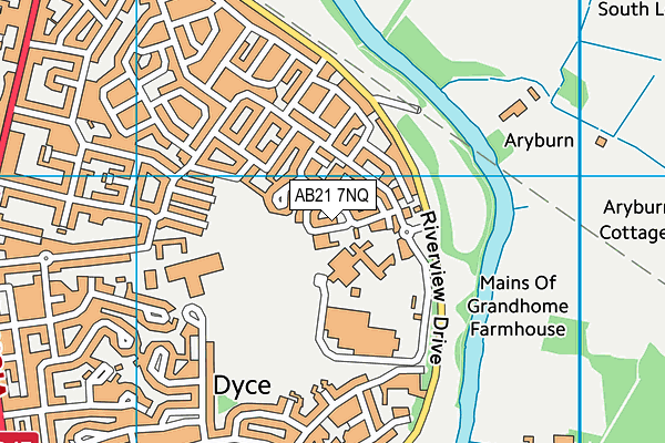 AB21 7NQ map - OS VectorMap District (Ordnance Survey) AB21 7NQ map - OS VectorMap District (Ordnance Survey)