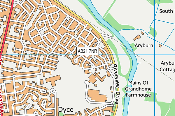 AB21 7NR map - OS VectorMap District (Ordnance Survey) AB21 7NR map - OS VectorMap District (Ordnance Survey)
