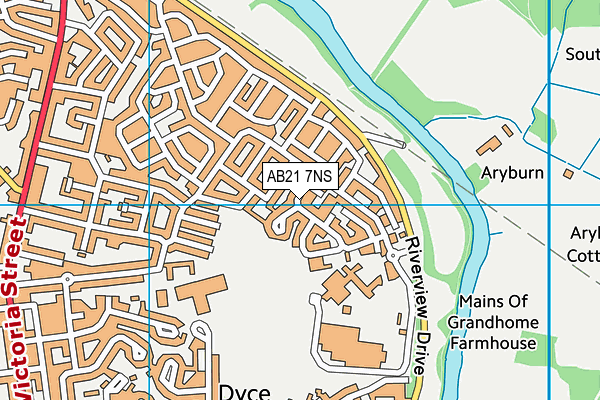 AB21 7NS map - OS VectorMap District (Ordnance Survey) AB21 7NS map - OS VectorMap District (Ordnance Survey)