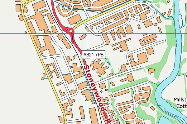 AB21 7PB map - OS VectorMap District (Ordnance Survey) AB21 7PB map - OS VectorMap District (Ordnance Survey)