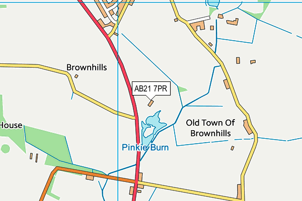 AB21 7PR map - OS VectorMap District (Ordnance Survey)