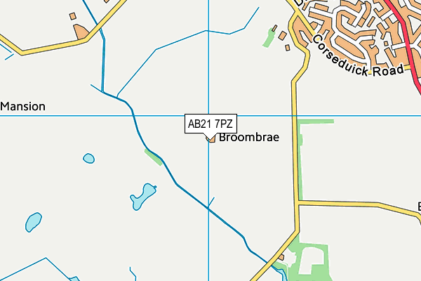 AB21 7PZ map - OS VectorMap District (Ordnance Survey) AB21 7PZ map - OS VectorMap District (Ordnance Survey)
