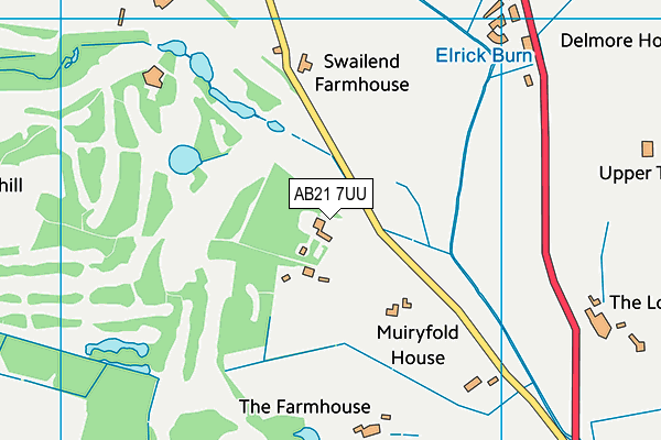 AB21 7UU map - OS VectorMap District (Ordnance Survey)