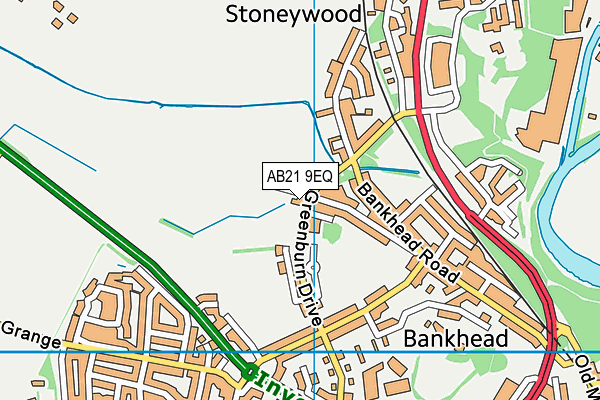 AB21 9EQ map - OS VectorMap District (Ordnance Survey) AB21 9EQ map - OS VectorMap District (Ordnance Survey)