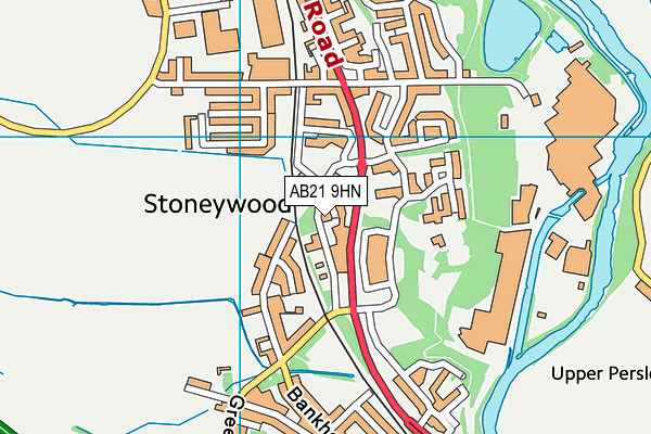 AB21 9HN map - OS VectorMap District (Ordnance Survey)