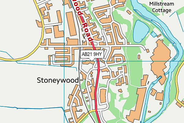 AB21 9HY map - OS VectorMap District (Ordnance Survey) AB21 9HY map - OS VectorMap District (Ordnance Survey)