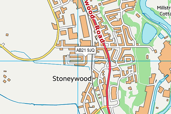 AB21 9JQ map - OS VectorMap District (Ordnance Survey)