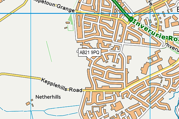 AB21 9PQ map - OS VectorMap District (Ordnance Survey) AB21 9PQ map - OS VectorMap District (Ordnance Survey)