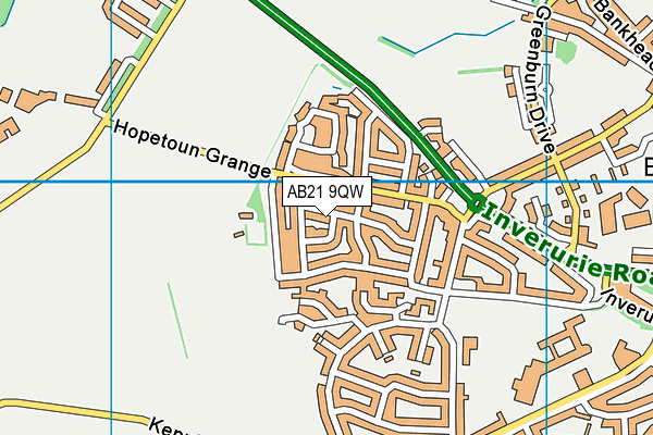 AB21 9QW map - OS VectorMap District (Ordnance Survey) AB21 9QW map - OS VectorMap District (Ordnance Survey)