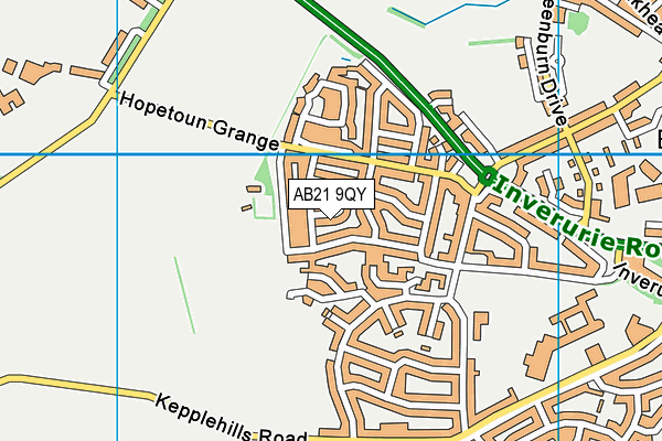 AB21 9QY map - OS VectorMap District (Ordnance Survey) AB21 9QY map - OS VectorMap District (Ordnance Survey)