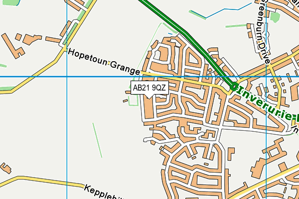 AB21 9QZ map - OS VectorMap District (Ordnance Survey) AB21 9QZ map - OS VectorMap District (Ordnance Survey)