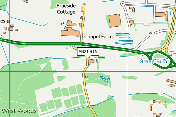AB21 9TN map - OS VectorMap District (Ordnance Survey) AB21 9TN map - OS VectorMap District (Ordnance Survey)