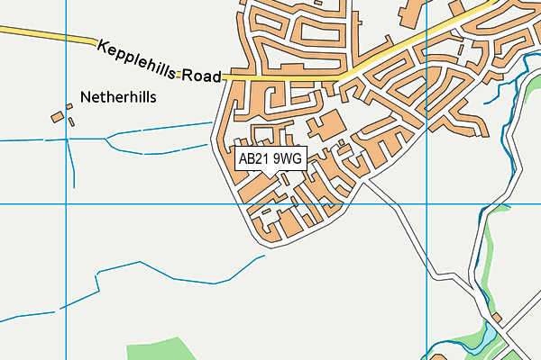 AB21 9WG map - OS VectorMap District (Ordnance Survey) AB21 9WG map - OS VectorMap District (Ordnance Survey)