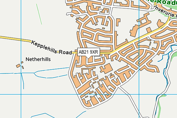 AB21 9XR map - OS VectorMap District (Ordnance Survey) AB21 9XR map - OS VectorMap District (Ordnance Survey)
