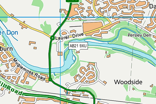 AB21 9XU map - OS VectorMap District (Ordnance Survey) AB21 9XU map - OS VectorMap District (Ordnance Survey)