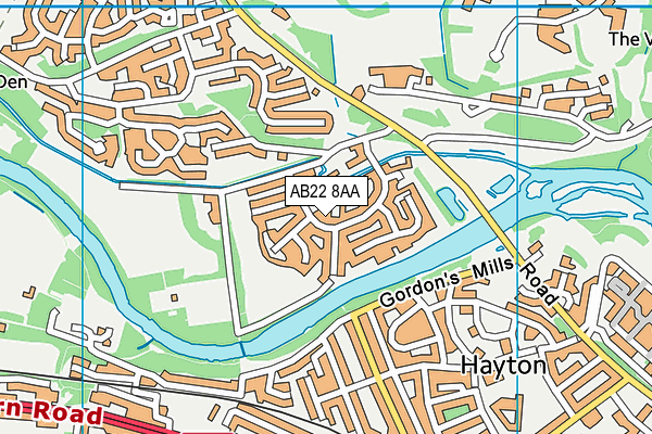 AB22 8AA map - OS VectorMap District (Ordnance Survey) AB22 8AA map - OS VectorMap District (Ordnance Survey)
