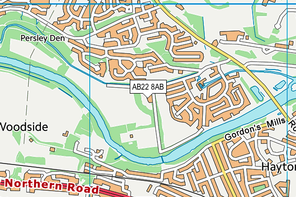 AB22 8AB map - OS VectorMap District (Ordnance Survey) AB22 8AB map - OS VectorMap District (Ordnance Survey)