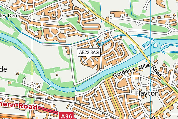AB22 8AG map - OS VectorMap District (Ordnance Survey) AB22 8AG map - OS VectorMap District (Ordnance Survey)