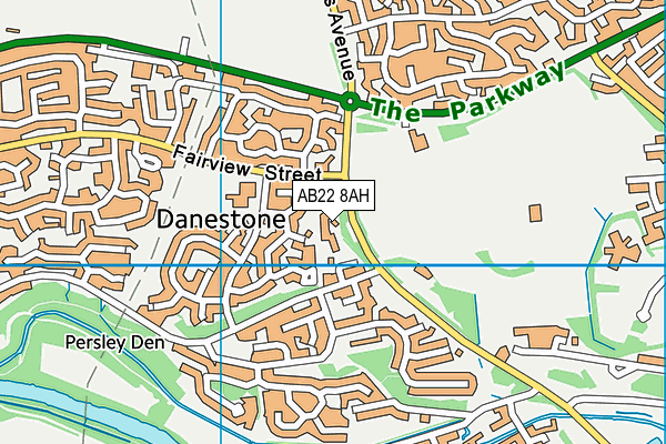 AB22 8AH map - OS VectorMap District (Ordnance Survey) AB22 8AH map - OS VectorMap District (Ordnance Survey)