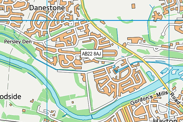 AB22 8AJ map - OS VectorMap District (Ordnance Survey) AB22 8AJ map - OS VectorMap District (Ordnance Survey)