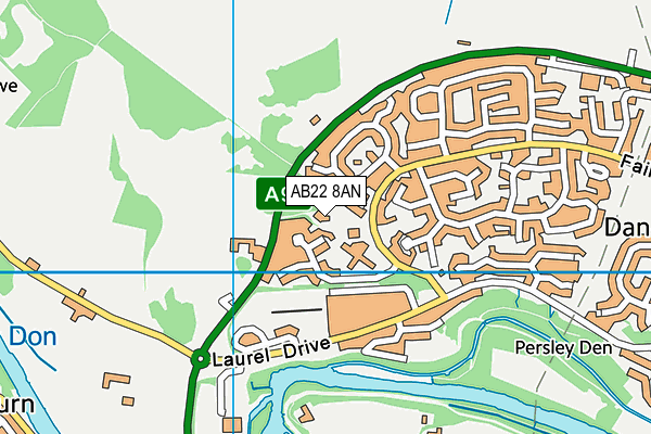 AB22 8AN map - OS VectorMap District (Ordnance Survey) AB22 8AN map - OS VectorMap District (Ordnance Survey)